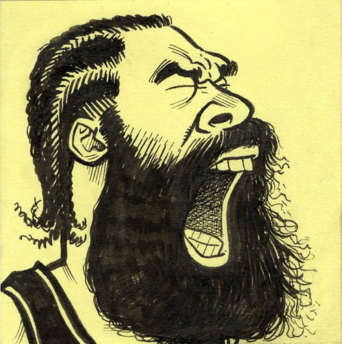 James Harden yelling enthusiastically